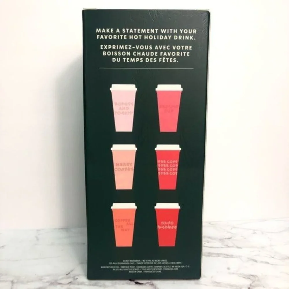NWT Starbucks 16 Oz Reusable Holiday Hot Cups - Limited Edition - Picture 5 of 8
